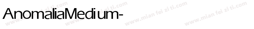 Anomalia Medium字体转换